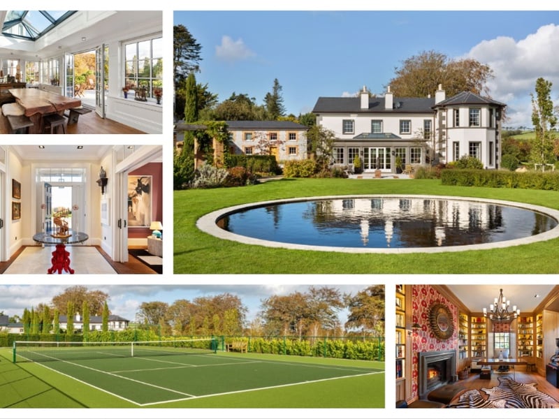 This magnificent six bed in Greystones, Co. Wicklow, Kilquade Hill House, set within approx. five acres of mature gardens designed by award-winning landscapers, is an impressive country house in turnkey condition throughout. The house, which also boasts its own tennis court, enjoys an accessible yet tranquil location whose elevated position offers delightful vistas over the surrounding countryside and outstanding sea views. At just €5,500,00, this beautiful property that wouldn't look out of place at the Hamptons, could be a steal for Brooks.