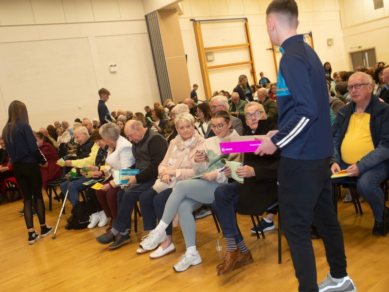 Members gathered in St. Mary's College for the Derry Credit Union AGM.