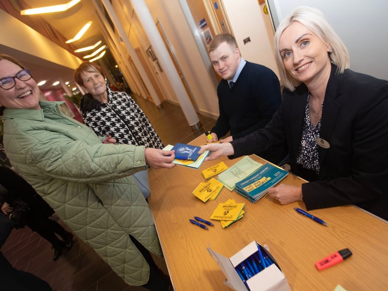 Members being welcomed to Monday's AGM.