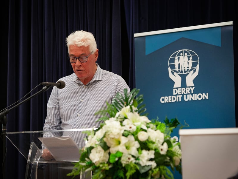 Laurence Arbuckle addressing the attendance at Monday night's AGM.