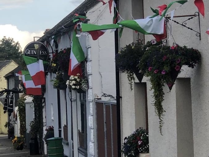 Rathdowney and Errill have been decked out with flags, window displays and bunting ahead of the Laois senior hurling final against Clough/Ballacolla.  Local businesses and homes have come out in force to show their support.