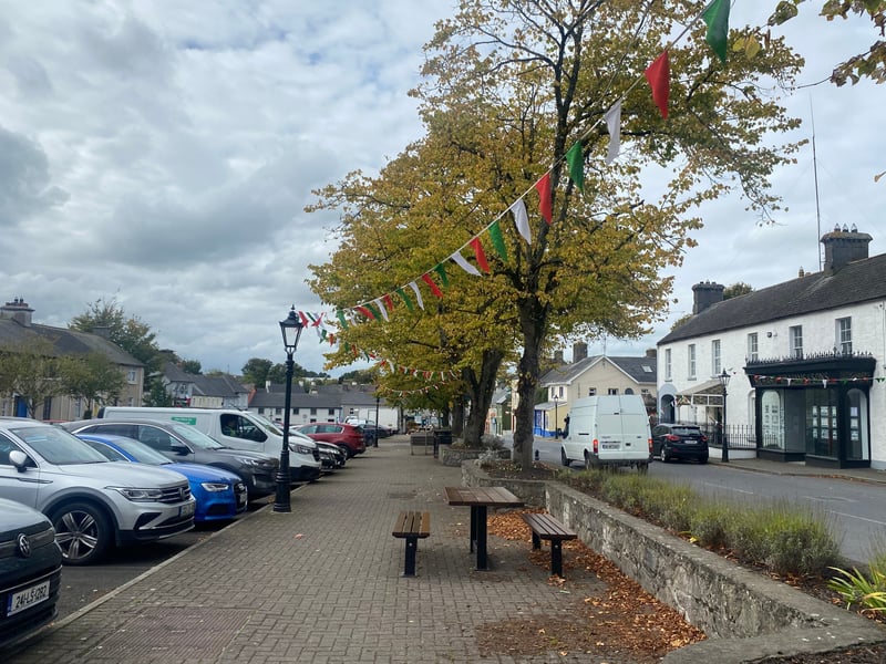 Rathdowney and Errill have been decked out with flags, window displays and bunting ahead of the Laois senior hurling final against Clough/Ballacolla. Local businesses and homes have come out in force to show their support.