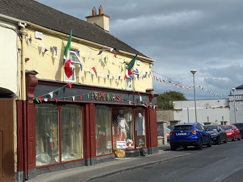 Rathdowney and Errill have been decked out with flags, window displays and bunting ahead of the Laois senior hurling final against Clough/Ballacolla. Local businesses and homes have come out in force to show their support.
