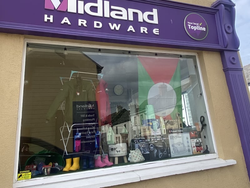 Rathdowney and Errill have been decked out with flags, window displays and bunting ahead of the Laois senior hurling final against Clough/Ballacolla. Local businesses and homes have come out in force to show their support.