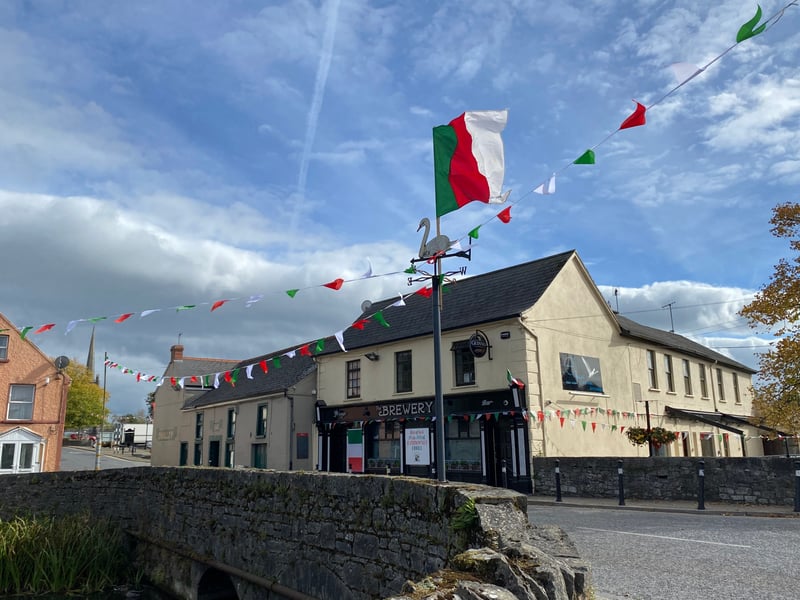 Rathdowney and Errill have been decked out with flags, window displays and bunting ahead of the Laois senior hurling final against Clough/Ballacolla. Local businesses and homes have come out in force to show their support.