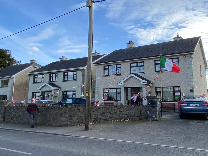 Rathdowney and Errill have been decked out with flags, window displays and bunting ahead of the Laois senior hurling final against Clough/Ballacolla. Local businesses and homes have come out in force to show their support.