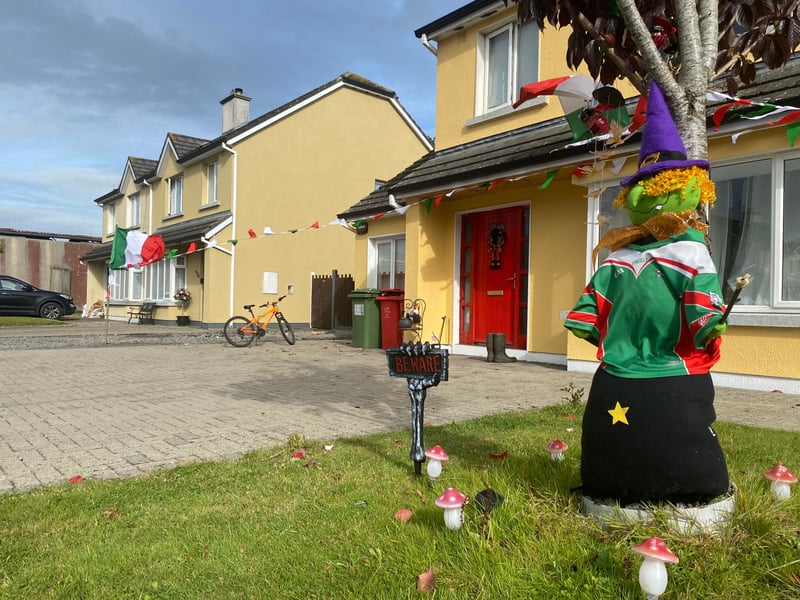 Rathdowney and Errill have been decked out with flags, window displays and bunting ahead of the Laois senior hurling final against Clough/Ballacolla. Local businesses and homes have come out in force to show their support.