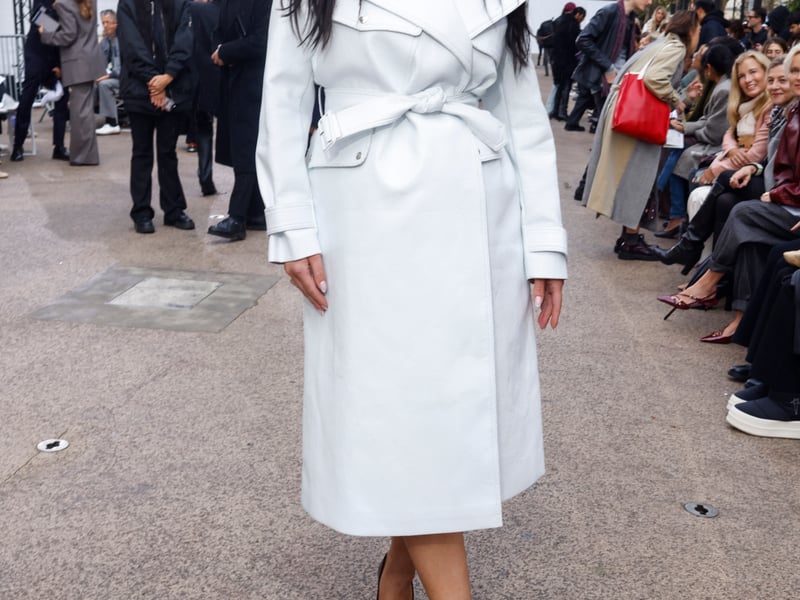 Models Ashley Graham and Barbara Palvin kept it simple in all white ensembles.