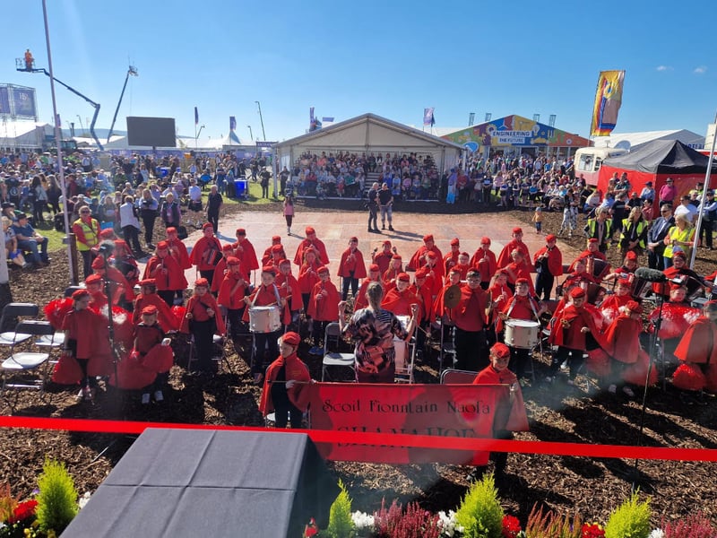 School Principal Barry Whelan said that "It was a great honour for our school band to be afforded the opportunity to play at the opening ceremony of this great event. It is something that those pupils in attendance will remember with great personal pride for many years to come. I would like to express our sincere thanks to the powers that be in the National Ploughing Association for extending this invite to us".