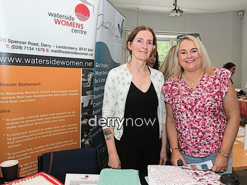 Elizabeth Blackburn, Waterside Womens Centre pictured with Cllr Sandra Duffy at the event.