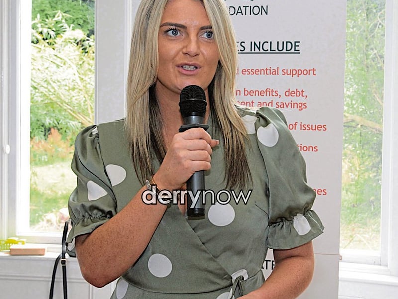 Caitlin Deeney speaking at the NW BAPS event launch celebrating world breastfeeding week. (Photo - Deirdre Heaney, nwpresspics)
