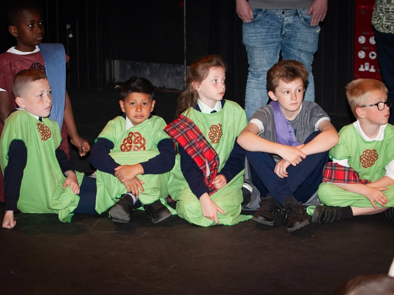 Some of the local schoolchildren from Long Tower and Fountain PS who took part in the pageant.