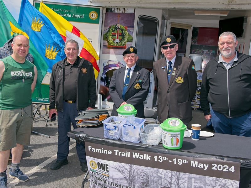 Colm Kenny with ONE members, National President ONE, Mick Kinahan, Tommy Murphy, Christy Foley, and with Paddy Clarke.