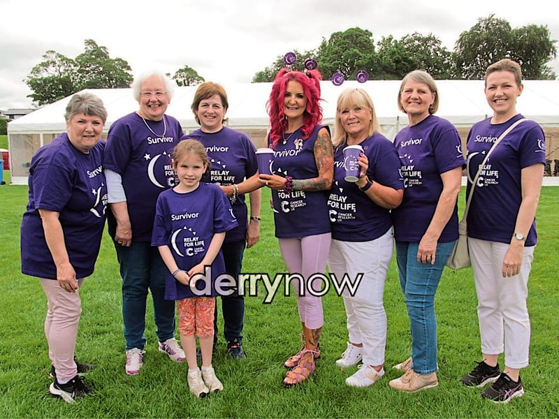 Foyle Arena MacMillan Move More group pictured at Legenderry Really for Life. (Photos - Deirdre Heaney, nwpresspics)