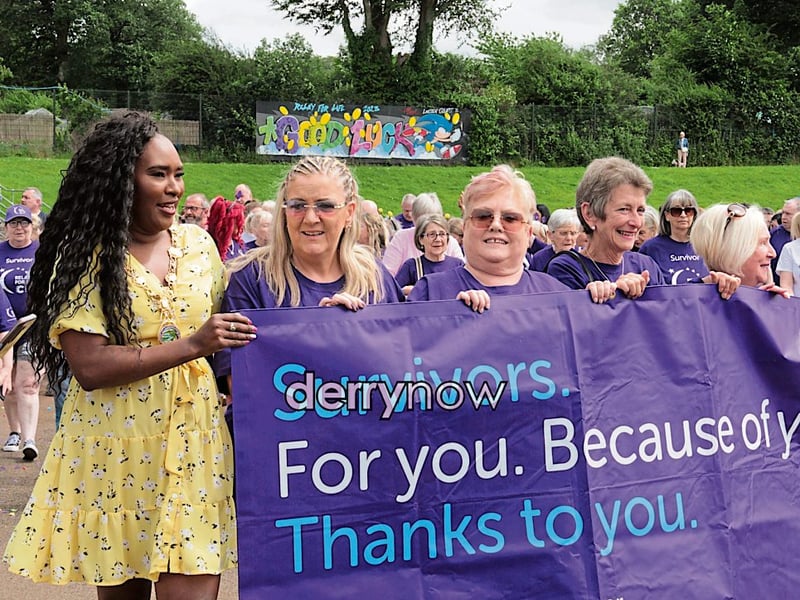 Mayor Lilian Barr with members of the Survivors Team.
