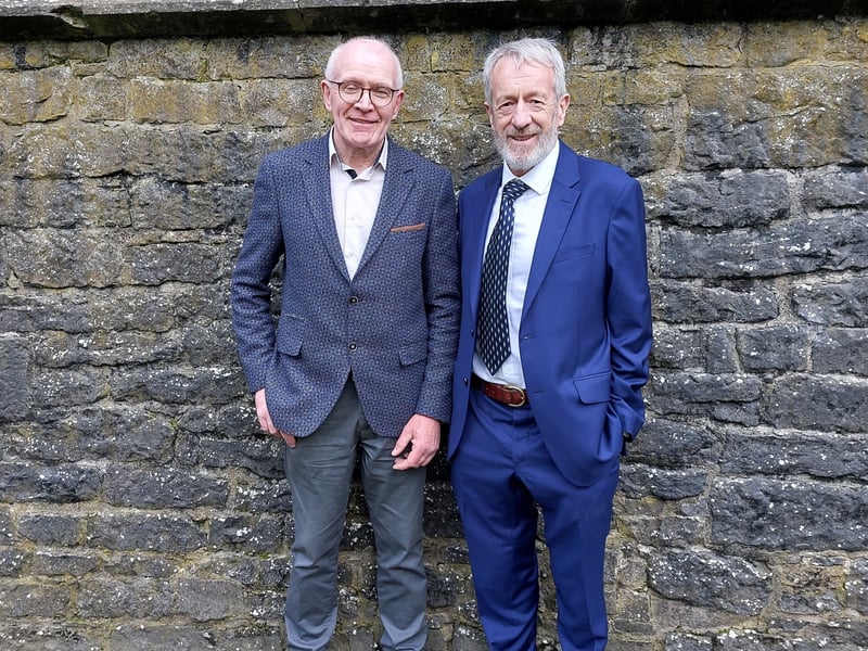 Cllr Joe Lyons with MEP Seán Kelly at St Mary's Abbey in Callan