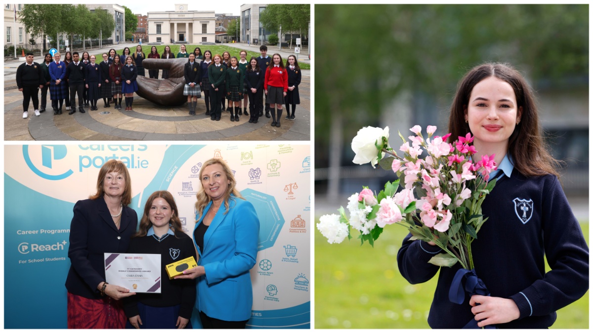 Three students from Coláiste Mhuire, Ennis were among 33 prize winners from around the country at the 14th annual AIB Future Sparks Career Skills Competition by CareersPortal on Wednesday, May 8. The competition, which was open to all senior cycle students who have undertaken a work experience placement, was developed 14 years ago by Ireland’s award-winning and leading career guidance website CareersPortal.  Aoibhín Collins, Coláiste Mhuire, Ennis beat stiff competition for the NO 1 spot in the Transition Year category for her winning career investigation and work experience in  Midwifery and Florist. Her schoolmate Ciara Ennis received the Highly Commended prize for her career investigation into Sports Therapist and Dea Krasniqi, also from Coláiste Mhuire, achieved Commended for her career investigation into Educational Psychologist. Each of the students in the winning categories won a MacBook Air laptop, those who came in 2nd place won Samsun Tablet and 3rd place students won Apple Air pods.  Close to 1500 students entered the competition this year and students could enter either in English or Irish through a written submission or Vlog entry.  The 33 winning entries were selected from an impressive shortlist that included a diverse range of occupations from across all sectors