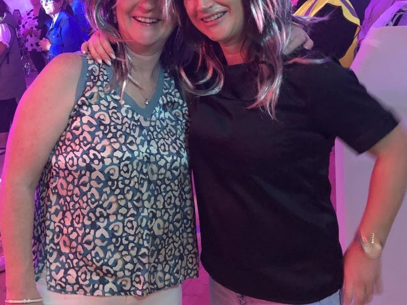 Catriona and Claire Crowe entered into the spirit of the occasion at the Tina Turner Tribute Show at the Lidl Marquee