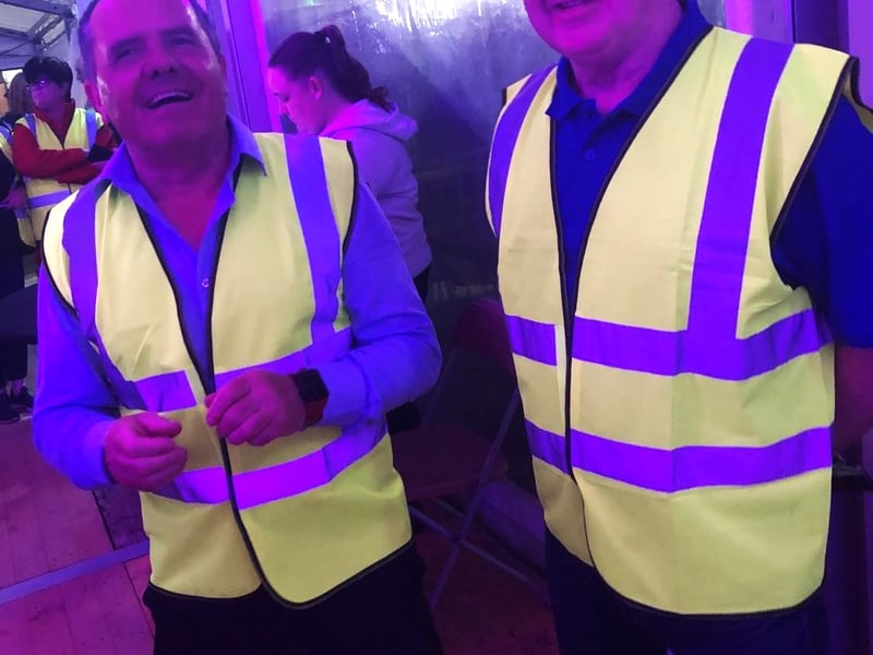Stewards, Seanie Riordan and Stevie O'Donnell, at the Tipperary town Music Festival