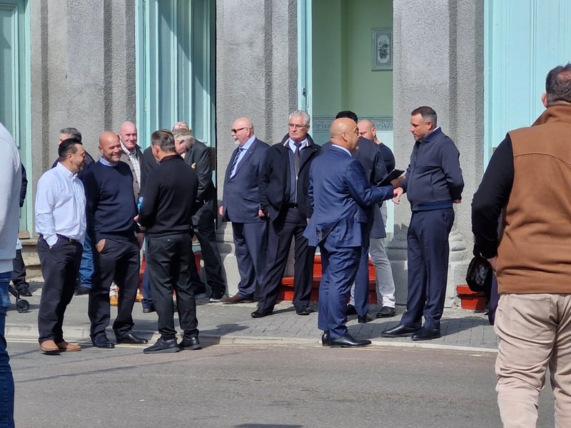 People from all over the traveller community arrived at the church
