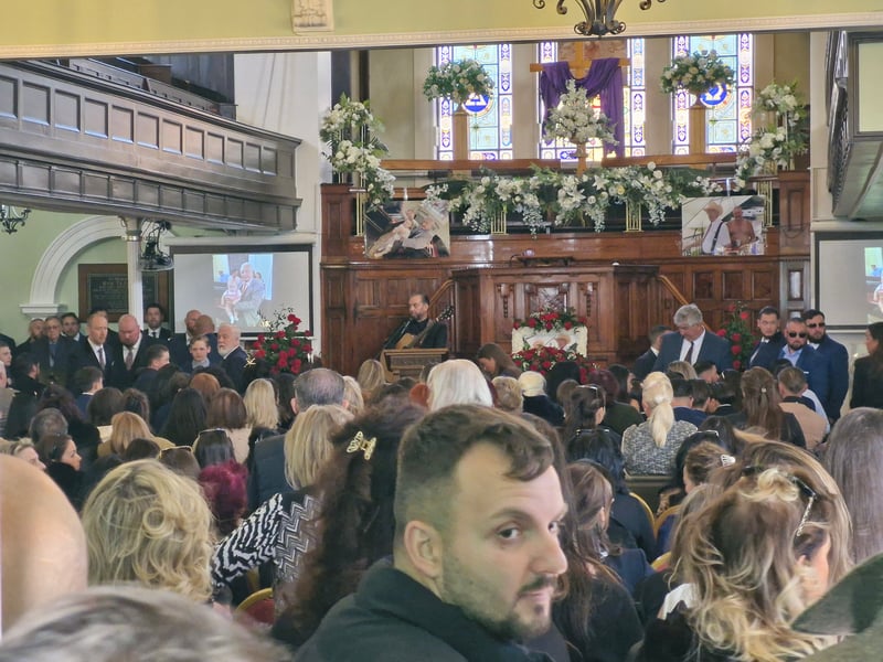 The inside of the church filled very quickly as people filtered in