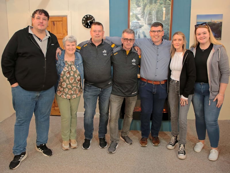 Caption: Backstage Crew: Ken Keenan, Lynda Dowler, Brendan Maher, Seamie Kane, Aiden Dowler, Charlotte McGuire and Marina Murray. Missing: David Farrell, Sive Hewitt and Kristi Maguire
