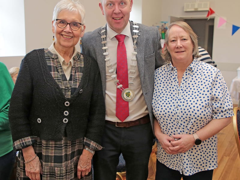 Caption: Rita Fennell, Ballymahon Municipal District Cathaoirleach Paul Ross, Gina Kirby at the launch of Ballycloghan/Legan/Ardagh Women's Shed (BLA). Picture: Shelley Corcoran