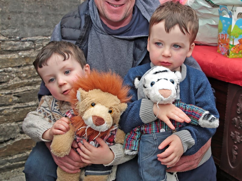 Caption: Tommy, William and Liam Gaynor