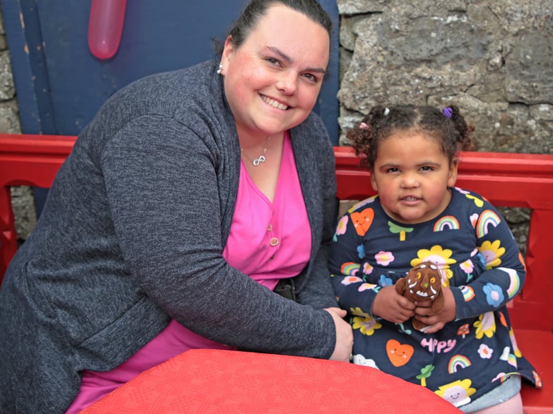 Caption: Sophia and Sinead Burge enjoying the Lisryan Teddy Bears Picnic on Sunday last