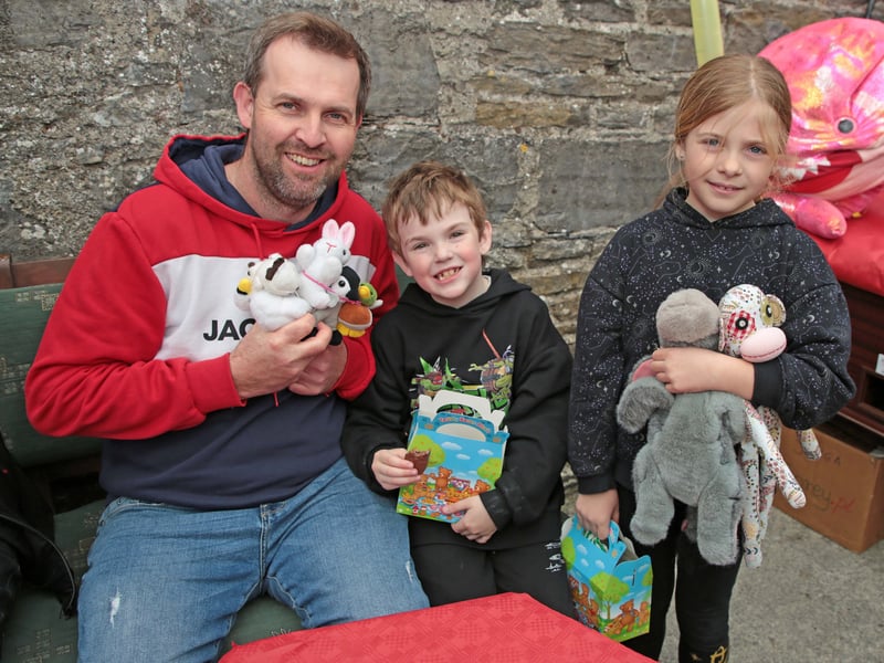 Caption: Paul, Rory and Ava Anderson enjoying the Lisryan Teddy Bears Picnic which raised €1,100, and a further €600 plus was already raised and the money is still rolling in Picture: Shelley Corcoran