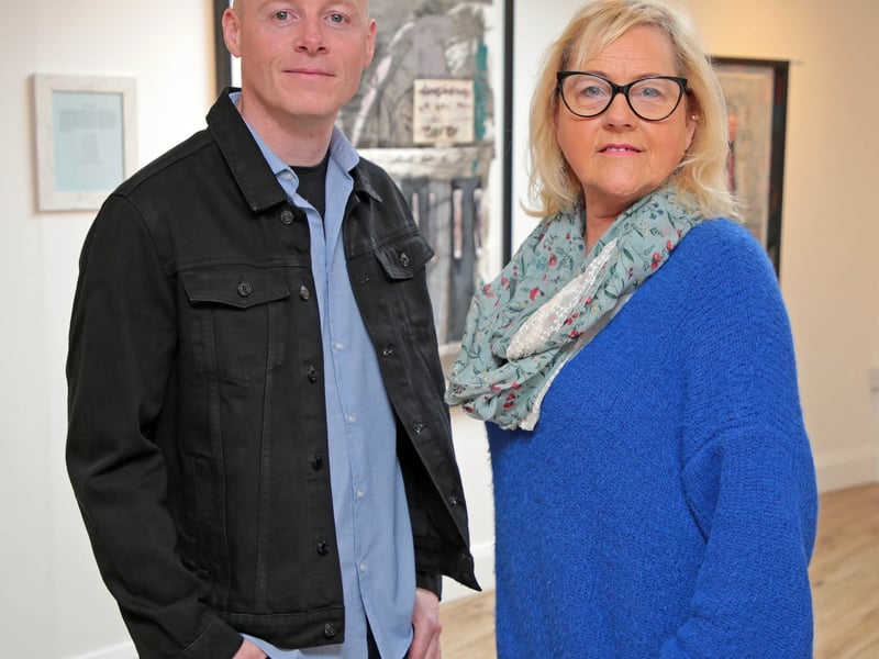 Caption: Spoken word poet Darragh Coady with Maggi McKenna at Athena Fine Art Gallery & Café, Longford town on Sunday, April 7