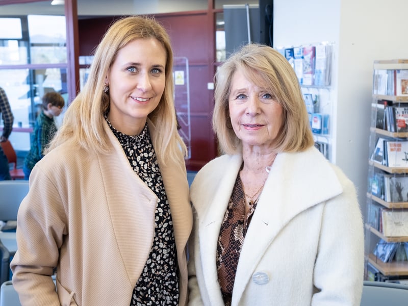 Emma and Christine Tobin, both from Ballinroad, pictured at Dungarvan Library for Irish singer, performer and author, Sandy Kelly, discussing her autobiography, “In My Own Words” as part of the Writers at Waterford Libraries series  - David Clynch