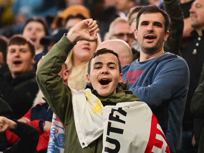 Despite the defeat, the Pompey fans still had reson to celebrate at the final whistle