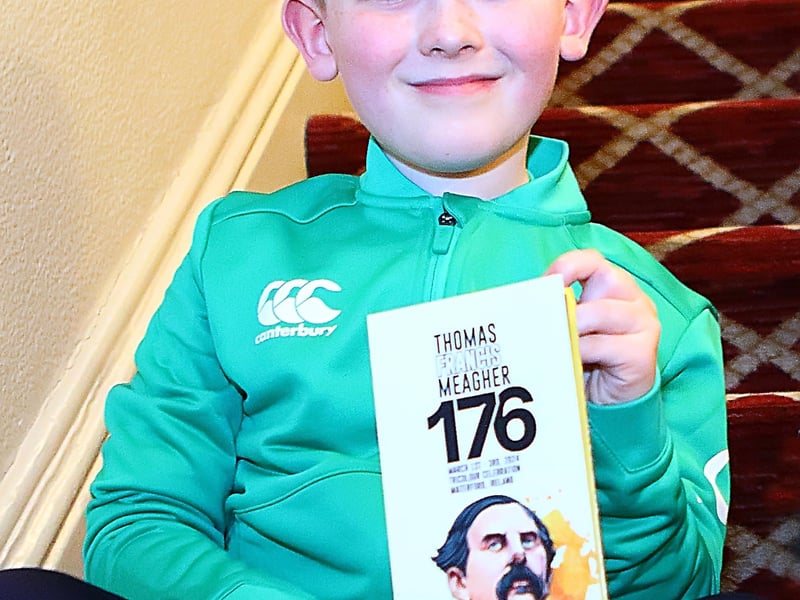 Stevie Mulrooney, star vocalist of Ireland's Call at the recent Irish rugby Six Nations game against Italy and of course the Toy Show on RTE who will be performing at the Gala Dinner on Saturday 2nd March in the Granville Hotel is pictured at the press and programme launch of the Thomas Francis Meagher Tricolour Celebrations in the Granville Hotel