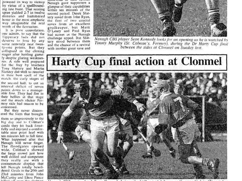 HARTY CUP REWIND: See all the teams and reports from Nenagh CBS's ...