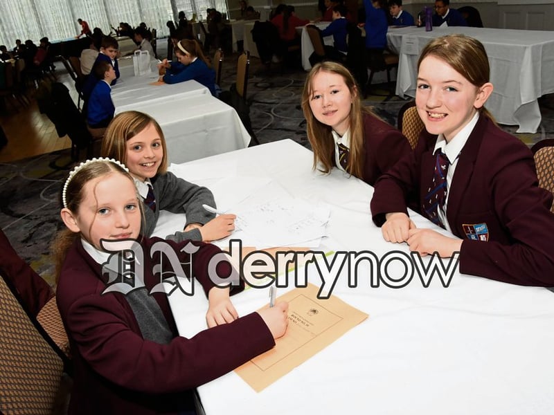 Foyle College students taking part in the Waterside Credit Union Schools Quiz