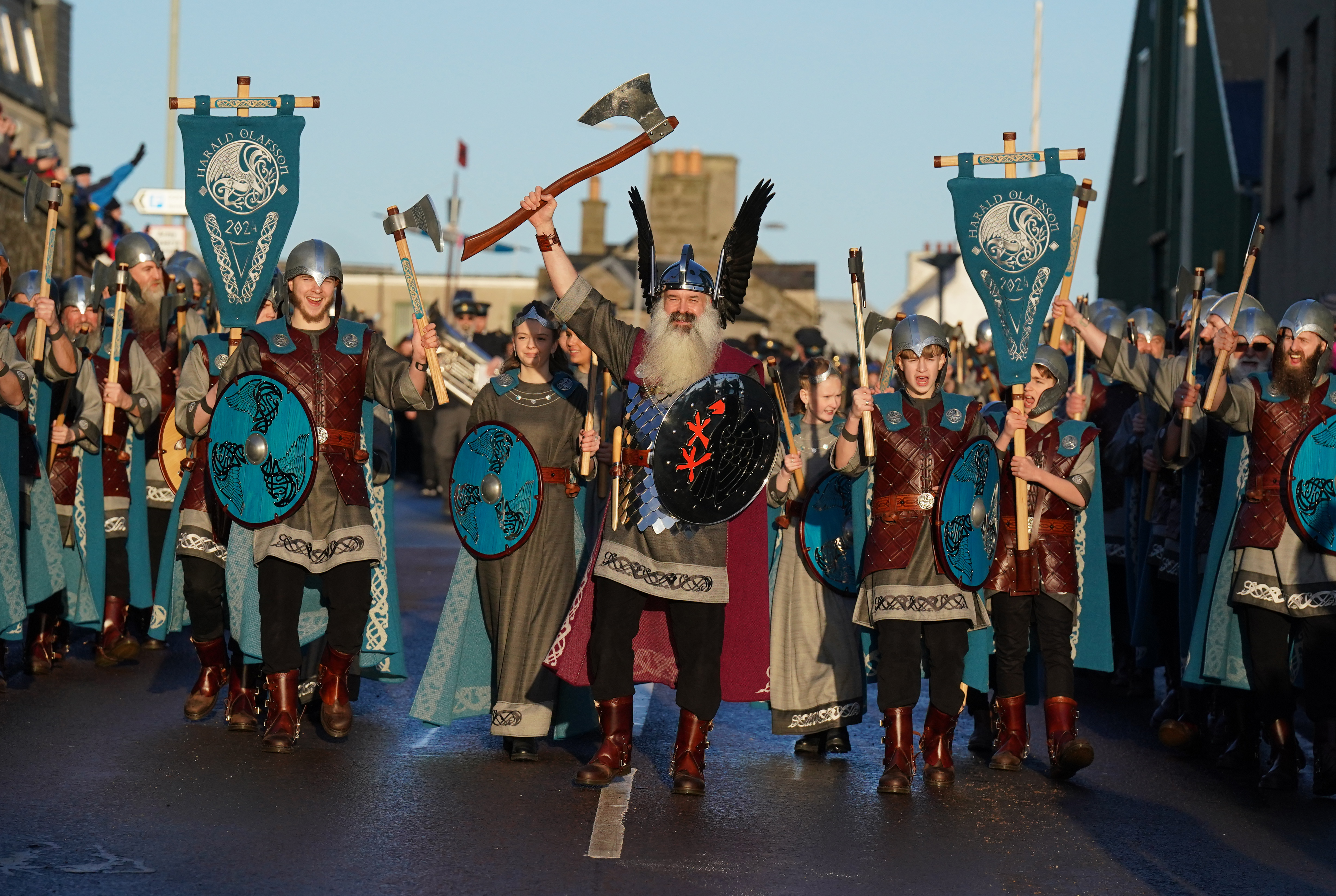 Up Helly Aa made a roaring comeback to the streets of Lerwick as thousands gathered to watch the world-famous fire festival.
