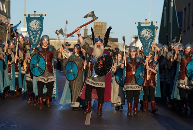 Up Helly Aa made a roaring comeback to the streets of Lerwick as thousands gathered to watch the world-famous fire festival.