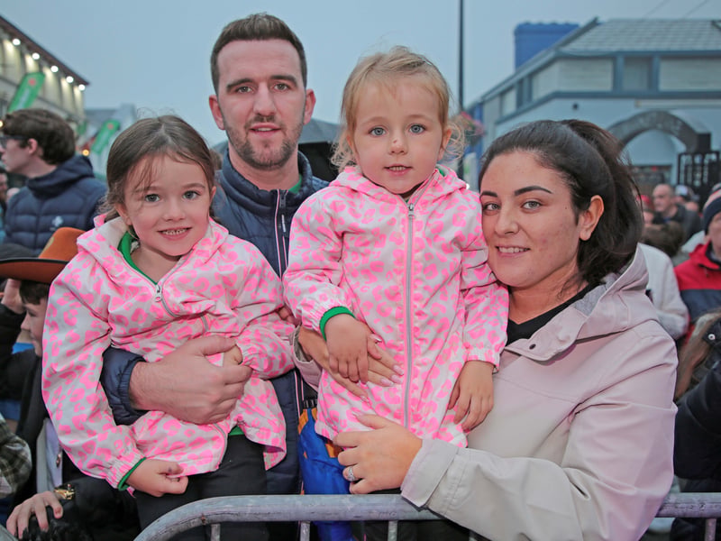 Caption: Nicole, Ian, Halle and Heidi Small savouring the great atmosphere on Friday evening as country music star Nathan Carter rocked the Longford Summer Festival, night two of the four night music spectacular. Picture: Shelley Corcoran