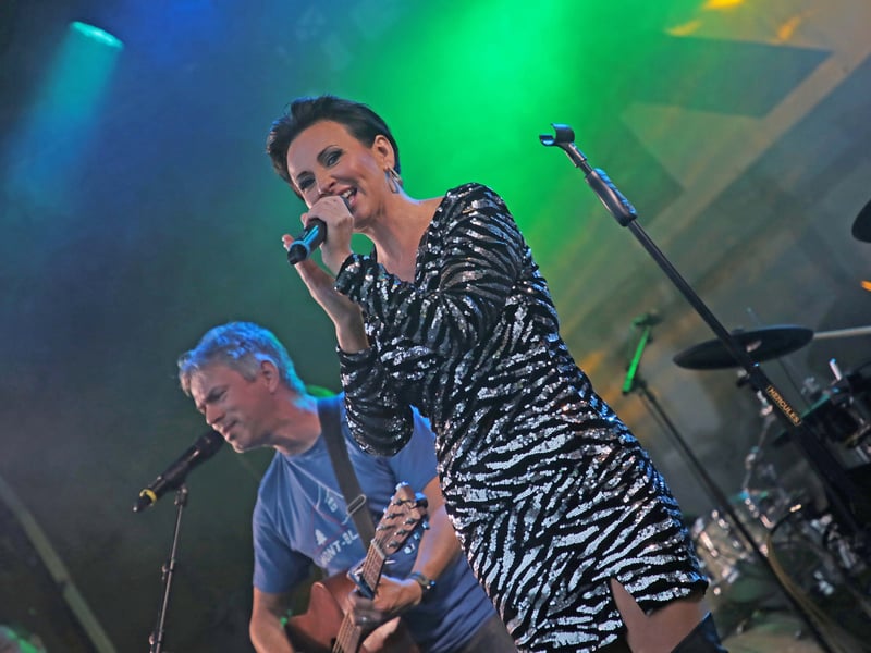 Caption: Longford's Bríd Shaughnessy in full voice at the Summer Festival