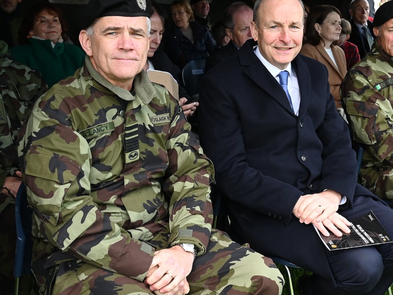 Chief of Staff Sean Clancy and Micheál Martin, Minister for Defence and Foreign Affairs