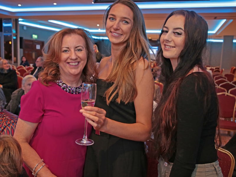 Caption: Caitlin Hughes, Laura Kenny and Kathleen Hughes