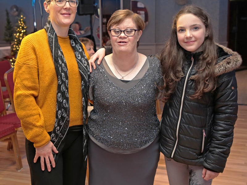 Caption: Eileen and Sinead McGuire and Hailey Owens