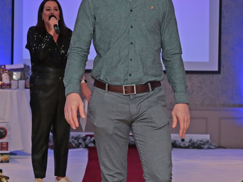 Caption: Barry Gilleran on the catwalk