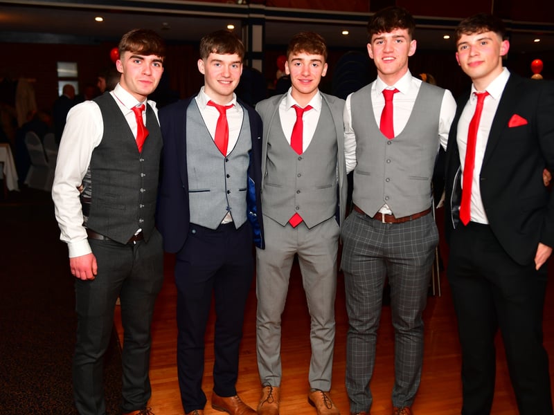 Caption: Jack Walsh, Danny Ryan, Shane Quinn, Darragh Finlass and Harvey Townsend Picture: Frank McGrath 
