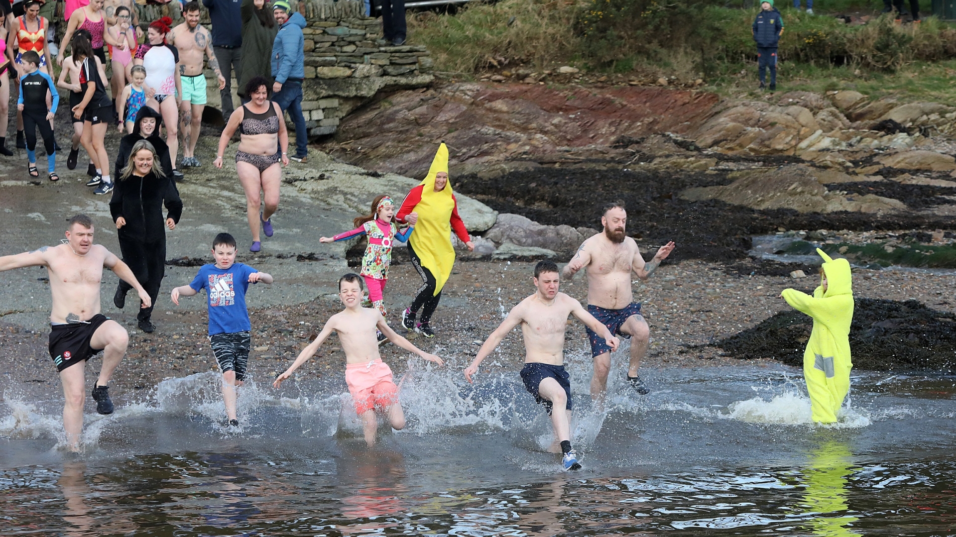 In pictures: Making a splash at Redcastle to bring in the New Year