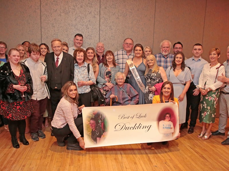 Caption: Shannon Brady and her supporters