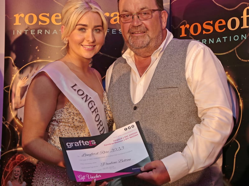 A little Grace goes a long way! Nurse Grace Kemple chosen to represent Longford at Rose of Tralee Down Memory Lane | Fabulous gallery of pictures from 2012 Longford Rose of Tralee selection night Caption: Grace Kemple accepting a prize from George Belton (Grafters)