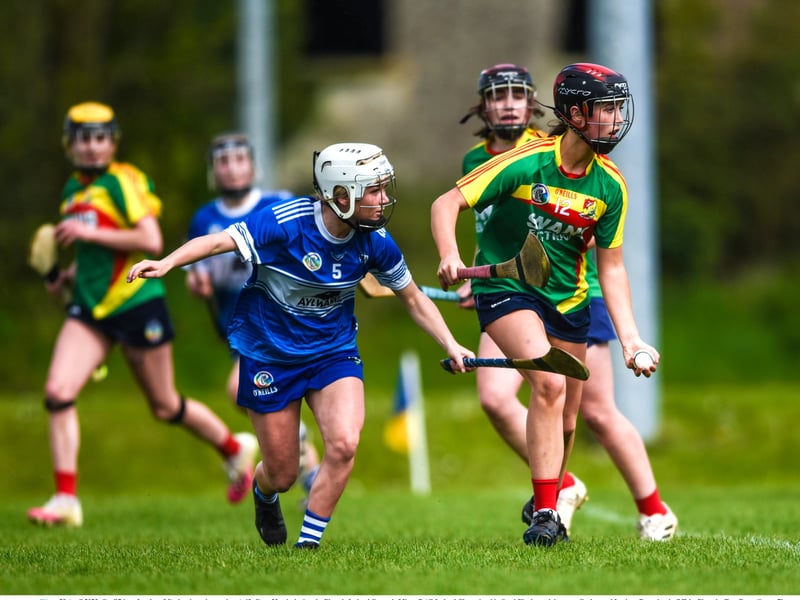 APRIL 2023 Carlow made it to the Electric Ireland Camogie Minor B All-Ireland Championship Semi-Final match where they faced Laois at Banagher in Offaly.