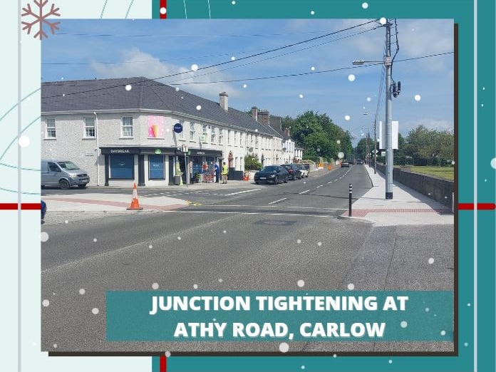 Junction tightening works completed at Athy Road in Carlow in an effort to improve safety
